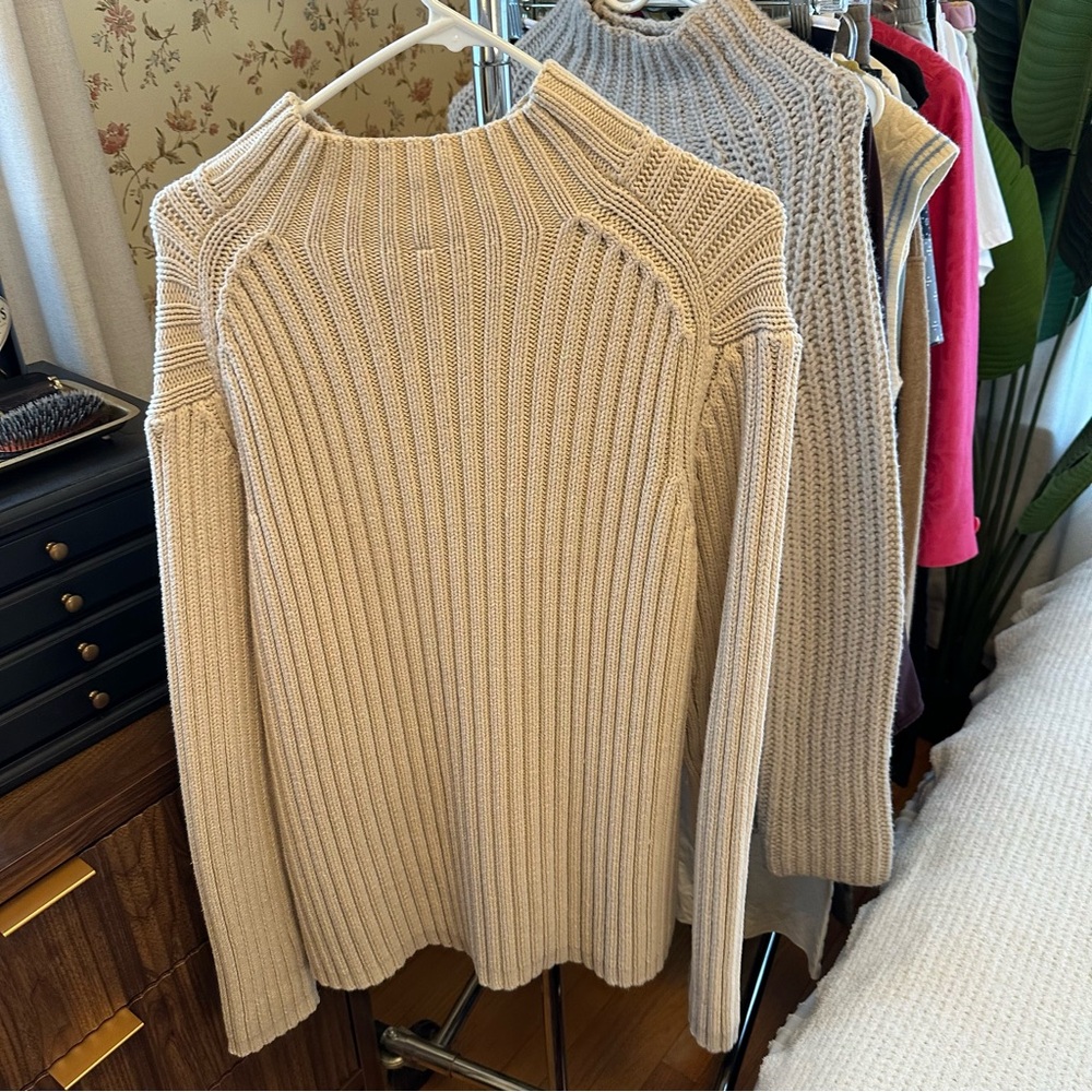 Vintage Gap knit cream sweater sz L - Picture 4 of 5